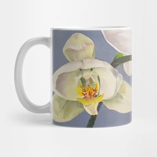 Phaelenopsis - moth orchid on blue Mug